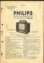 Philips Service Documentatie voor buizenradio 753A uit 1938, Ophalen of Verzenden, Gebruikt, Radio