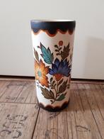 Vaas flora gouda plateel holland retro bloemen, Antiek en Kunst, Antiek | Vazen, Ophalen of Verzenden