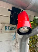 Retro rode klemspot uit de seventies incl. lichtbron., Ophalen of Verzenden, Gebruikt, Metaal of Aluminium, Retro, vintage