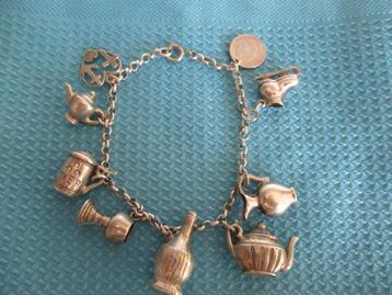 zilveren bedelarmband  beschikbaar voor biedingen