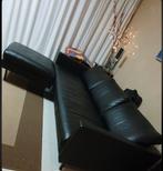 Slimm Inside leren bankstel incl. hocker, kleur zwart, Huis en Inrichting, Ophalen