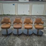 Prachtige cognac kleurige gasser stoelen (nog 3 stuks), Huis en Inrichting, Stoelen, Ophalen, Gebruikt, Bruin