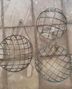 Metalen hangmanden voor planten - 3 stuks manden mandjes, Tuin en Terras, Gebruikt, Rond, Ophalen of Verzenden, Balkon