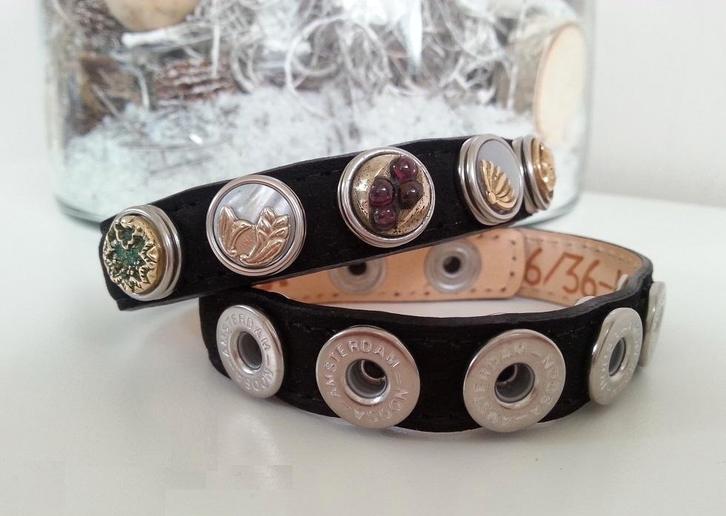 Noosa Amsterdam Armband Petite Classic skinny Black, Sieraden, Tassen en Uiterlijk, Armbanden, Nieuw, Leer, Zwart, Verzenden