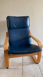 Poäng stoel van Ikea, Huis en Inrichting, Stoelen, Ophalen, Gebruikt, Blauw, Hout