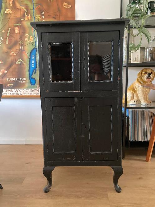 Antiek halkastje/theekastje, Huis en Inrichting, Kasten | Buffetkasten, Zo goed als nieuw, 100 tot 150 cm, 50 tot 100 cm, 25 tot 50 cm