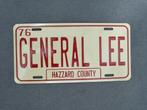 General Lee Dukes of Hazzard Dodge Charger kentekenplaat n, Verzamelen, Nieuw, Auto's, Ophalen of Verzenden