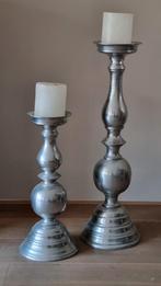 Zilveren Kandelaars Set, Ophalen, Gebruikt, 50 tot 75 cm, Metaal