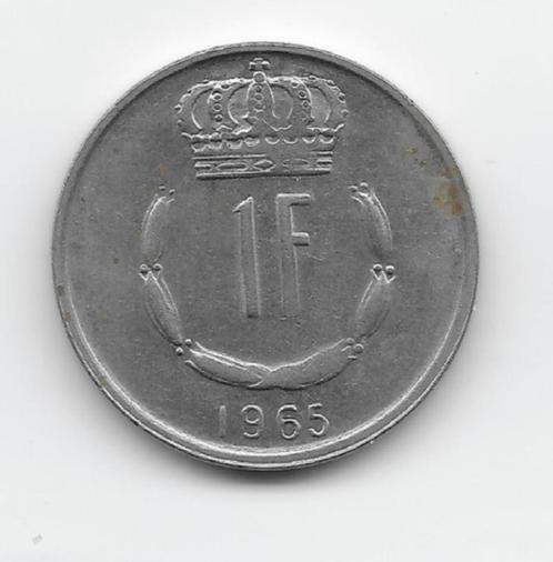 Luxemburg 1 franc 1965  KM# 55, Postzegels en Munten, Munten | Europa | Niet-Euromunten, Losse munt, Overige landen, Verzenden