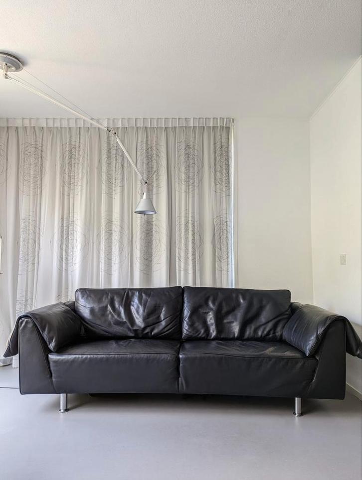 Designbank Molinari, Huis en Inrichting, Banken | Bankstellen, Zo goed als nieuw, Rechte bank, Driepersoons, Leer, Ophalen