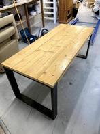 Eettafel industrieel steigerhout blad 80x180cm, 50 tot 100 cm, 150 tot 200 cm, Gebruikt, Rechthoekig