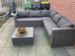 Loungeset  - antraciet inclusief kussens, Tuin en Terras, Ophalen, 5 zitplaatsen, Kunststof, Gebruikt