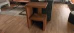 2x Houten Sidetable / Bijzettafel, Huis en Inrichting, Minder dan 55 cm, Gebruikt, Vintage retro, Rechthoekig