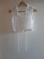 schattig wit topje, Kleding | Dames, Tops, Verzenden, Wit, Zo goed als nieuw, Zonder mouw