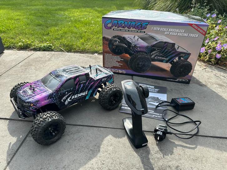FTX Carnage Brushless 2.0 1/10 RC Auto, Hobby en Vrije tijd, Modelbouw | Radiografisch | Auto's, Gebruikt, Auto offroad, Elektro