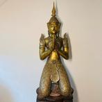 Grote houten vergulde Thaise Boeddha beeld Oosters, Ophalen