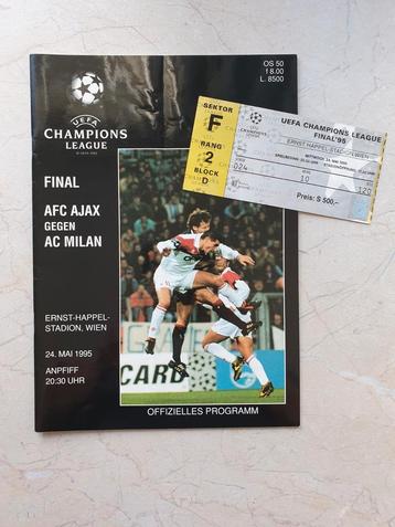 Champions league finale ajax - ac milaan 1995 complete set  beschikbaar voor biedingen