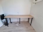 Bureau 200x60 (ikea lagkapten) eikenpatroon, Huis en Inrichting, Bureaus, Ophalen, Gebruikt