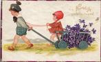 Kinderen bolderkar met vergeet-mij-nietjes uit 1931, Verzenden, 1920 tot 1940, Gelopen, Kinderen