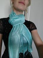 Nieuwe handgemaakte 100% zijden sjaal lichtturquoise, Ophalen of Verzenden, Nieuw, Maat 46/48 (XL) of groter, Sjaal