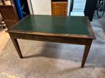 Antieke tafel met leder blad - 150x90x80H, Verzenden