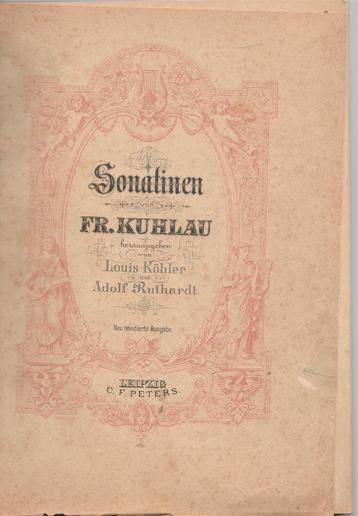 Classical : Sonatinen -Sheet Music  -Fr Kuhlau  op 20 & 55   beschikbaar voor biedingen