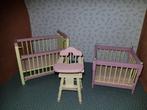 30) set voor de baby kamer ( bed- box & kinderstoel 1:12, Verzamelen, Decoratie, Gebruikt, Ophalen of Verzenden