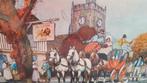 Koektrommel "the LION inn" ▪︎ herberg ▪︎ paarden met koets, Verzamelen, Blikken, Ophalen of Verzenden, Gebruikt, Koek(jes), Overige merken