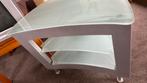 Tv tafel mat glas platen, Gebruikt, Ophalen