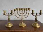 Antieke Messing Kandelaars Set, Ophalen, Koper of Brons