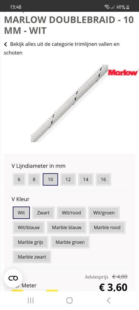 Artikelomschrijving

Een voordelige, soepele en sterke lijn, Watersport en Boten, Zeilen en Zeiltoebehoren, Nieuw, Ophalen of Verzenden