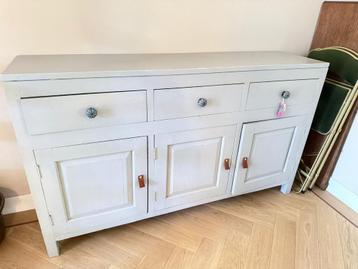 Dressoir teakhout, grijsblauw beschikbaar voor biedingen