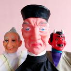 3 Vintage Poppenkastpoppen - Priester, Engel en Duiveltje, Ophalen of Verzenden, Gebruikt, Overige typen