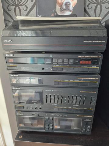Philips Radio Toren met Platenspeler, CD, Dubbel Cassette beschikbaar voor biedingen