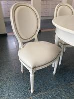 set van 4 witte medaillonstoelen stijl Louis XVI Gustaviaans, Antiek en Kunst, Ophalen