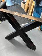 Stalen X tafelpoten 10x10cm (2 stuks), Huis en Inrichting, Ophalen, Tafelpoot, Minder dan 50 cm, 50 tot 100 cm
