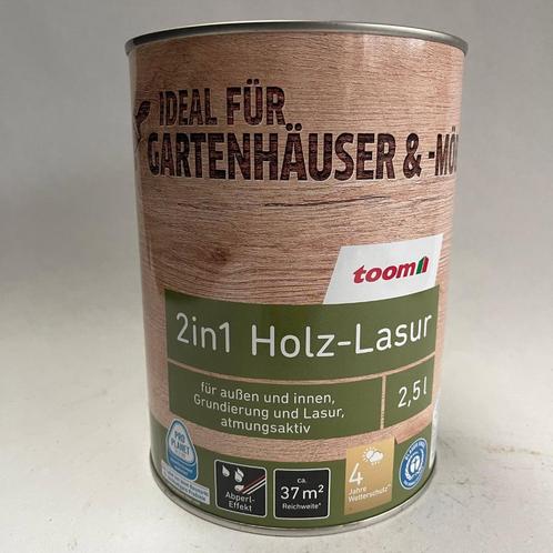 Toom 2 in 1 Hout Lak Binnen en Buiten Dennenhout 2.5L, Doe-het-zelf en Verbouw, Verf, Beits en Lak, Nieuw, Lak, Minder dan 5 liter