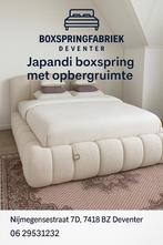 Japandi boxspring met opbergruimte €1499,-, Huis en Inrichting, Slaapkamer | Bedden, Ophalen of Verzenden, 180 cm, 200 cm, Stof