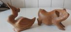 hele fijne houtsnijwerkjes gans en varken, Antiek en Kunst, Ophalen of Verzenden