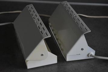 Kleplampje G&G vintage - wandlampje wit metaal vintage 2 x beschikbaar voor biedingen