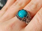 Vanoli 925 zilveren ring turquoise maat verstelbaar 18 19, Sieraden, Tassen en Uiterlijk, Ringen, Daiva1973@hotmail.com, 18 tot 19