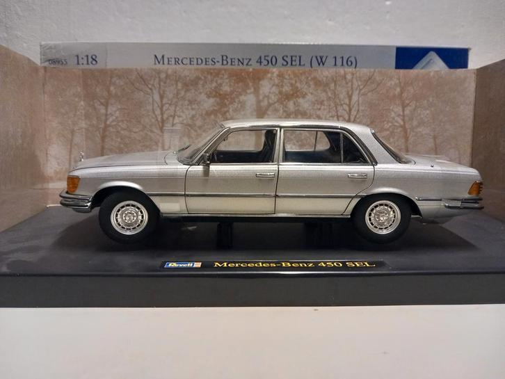 Rare Mercedes Benz 450 SEL grijs Revell metal 1:18 KRD, Hobby en Vrije tijd, Modelauto's | 1:18, Zo goed als nieuw, Auto, Revell