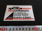 sticker Nijkerk TAXI  Dick Lovink & zn, Ophalen, Zo goed als nieuw