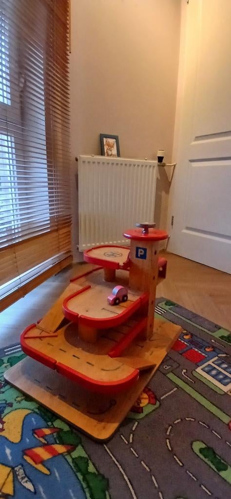 Vintage Houten Autogarage met autolift., Ophalen, Jongen of Meisje