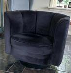 Fauteuil bepure zwart velours velvet, Huis en Inrichting, Ophalen, 50 tot 75 cm