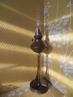 Antieke olielamp, Art Deco, Ophalen of Verzenden, Gebruikt, Glas, Minder dan 50 cm