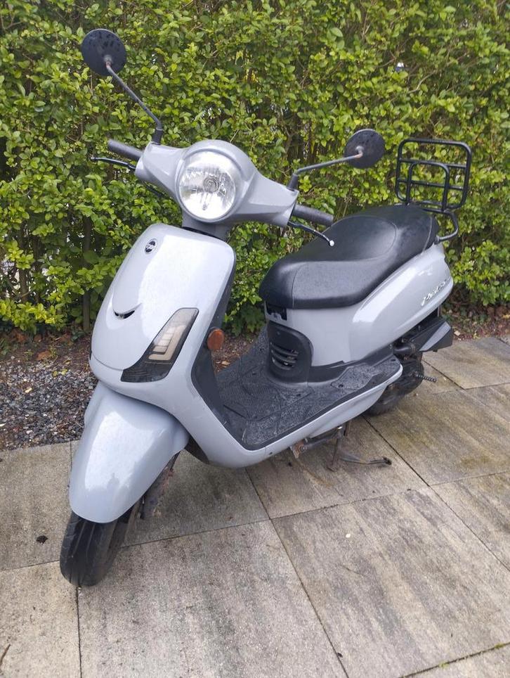 Sym Fiddle 2 - 2019 - Blauw Kenteken snorscooter opknapper, Fietsen en Brommers, Snorfietsen en Snorscooters, Gebruikt, Benzine