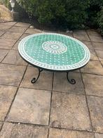 Lage tafel, Ophalen, Zo goed als nieuw, Rond, Metaal