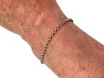 Zilveren jasseron armband, L 18,5 cm., Sieraden, Tassen en Uiterlijk, Armbanden, Verzenden, Zo goed als nieuw, Info@nynkegardenier.nl