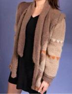 Escada Mohair Jacket vintage trendy Coat CARDIGAN western, Bruin, Maat 42/44 (L), Ophalen of Verzenden, Zo goed als nieuw